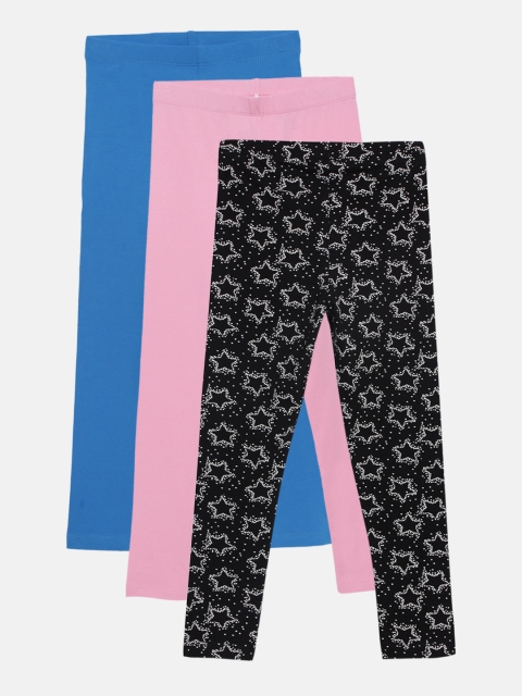 

Loocust Girls Pack of 3 Ankle Length Leggings, Black