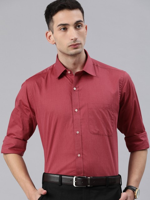 

Raymond Men Red Contemporary Fit Solid Formal Shirt