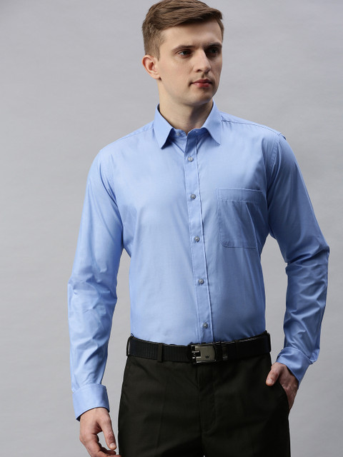 

Raymond Men Blue Slim Fit Solid Formal Shirt