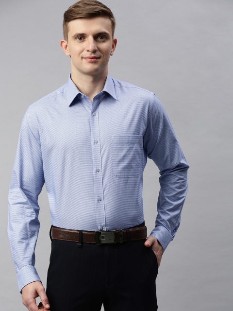 

Raymond Men Blue Slim Fit Solid Formal Shirt