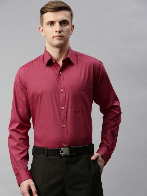 

Raymond Men Maroon Slim Fit Solid Casual Shirt