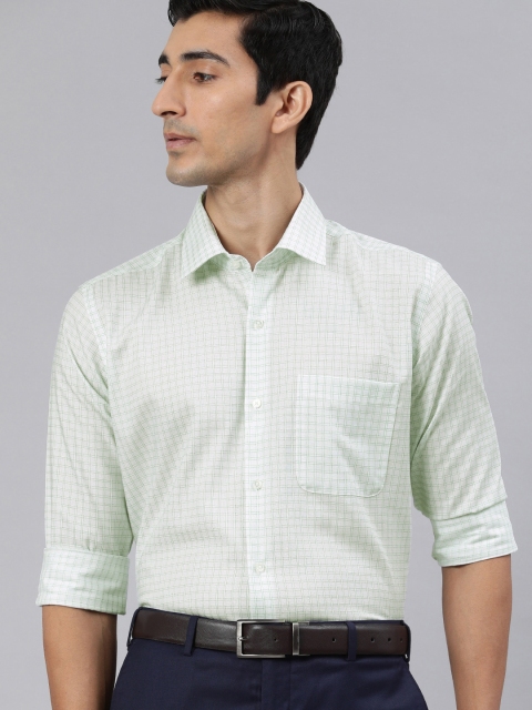 

Raymond Men Green Regular Fit Checked Formal Shirt