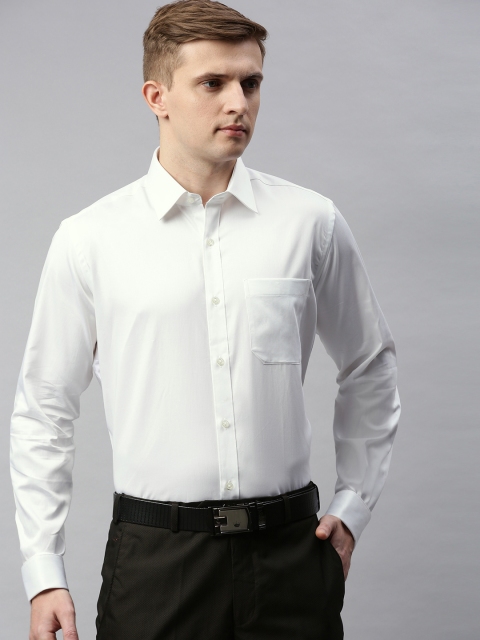 

Raymond Men White Contemporary Fit Solid Formal Shirt