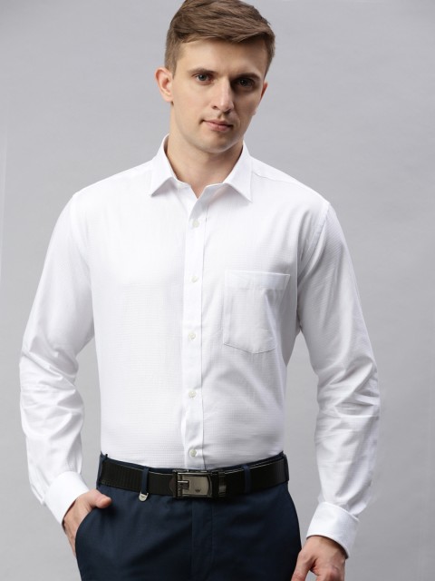 

Park Avenue Men White Regular Fit Solid Formal Shirt