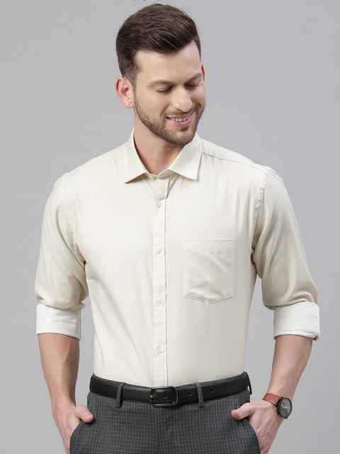 

Park Avenue Men Beige Slim Fit Solid Formal Shirt