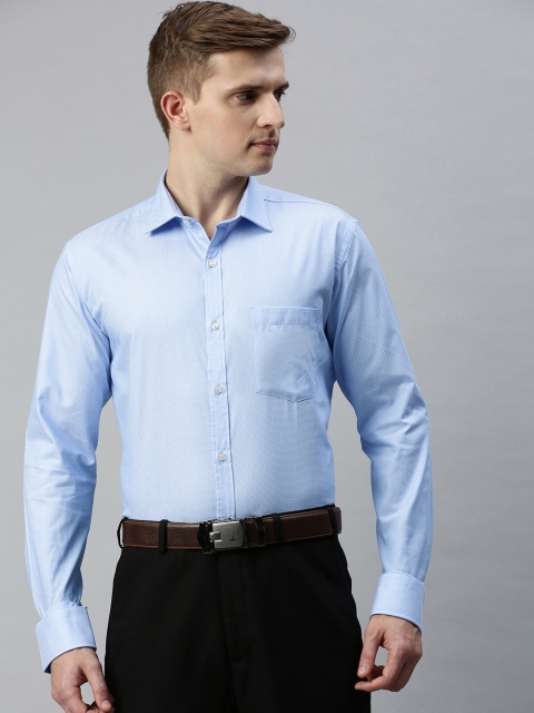 

Park Avenue Men Blue Slim Fit Self Design Formal Shirt