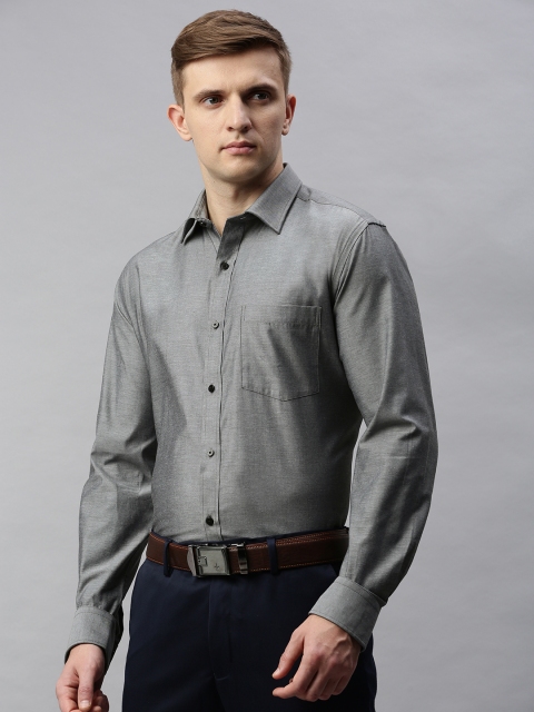 

Park Avenue Men Black Regular Fit Self Design Formal Shirt