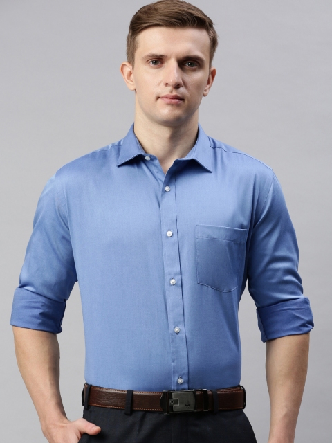 

Park Avenue Men Blue Regular Fit Solid Formal Shirt