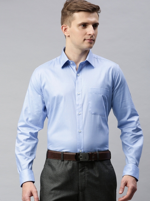 

Raymond Men Blue Regular Fit Solid Formal Shirt