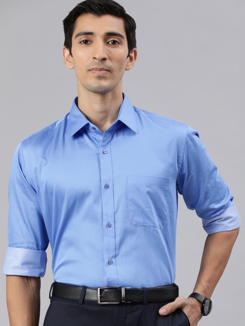 

Raymond Men Blue Contemporary Fit Solid Formal Shirt