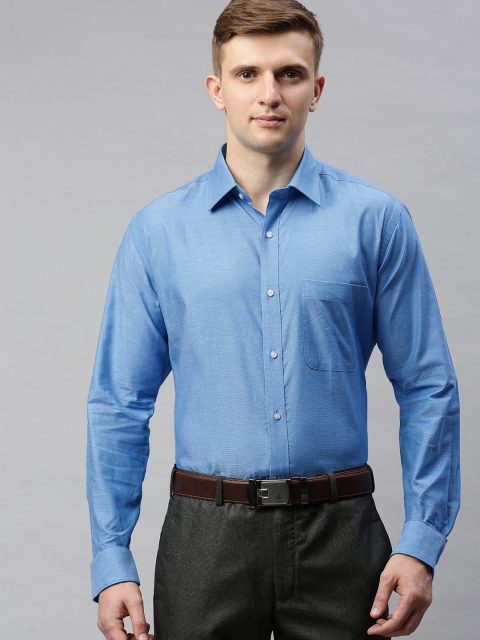 

Raymond Men Blue Slim Fit Solid Formal Shirt