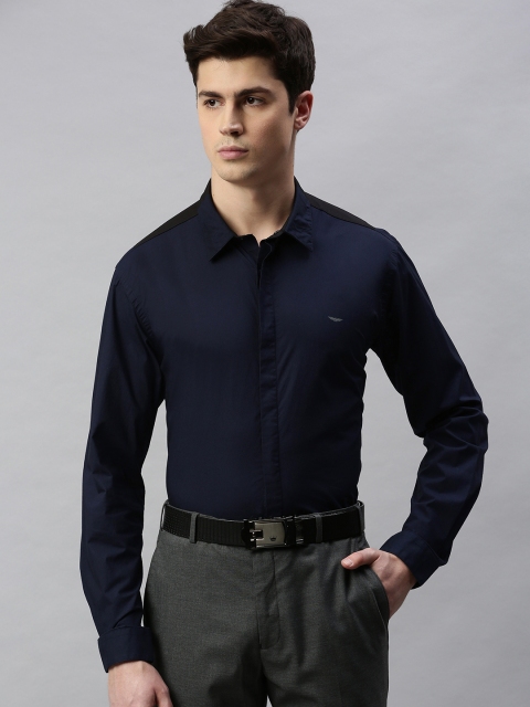 

Park Avenue Men Navy Blue Slim Fit Solid Formal Shirt