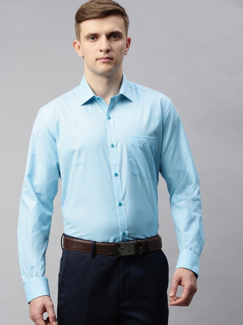 

Park Avenue Men Blue Slim Fit Self Design Formal Shirt