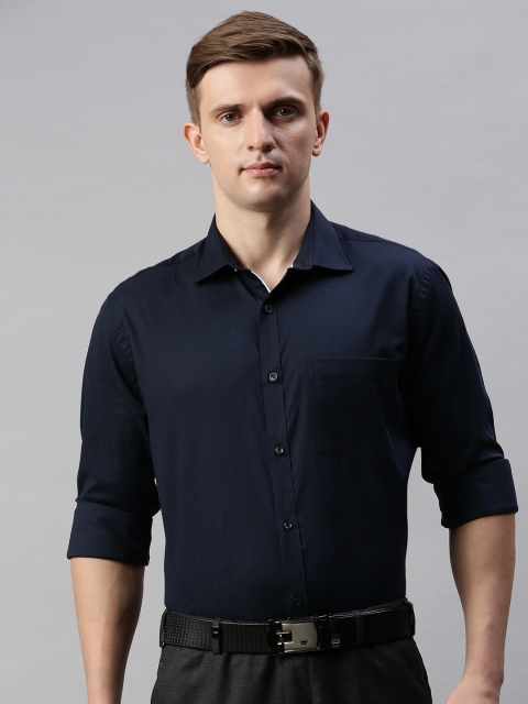 

Park Avenue Men Blue Self Checked Slim Fit Formal Shirt