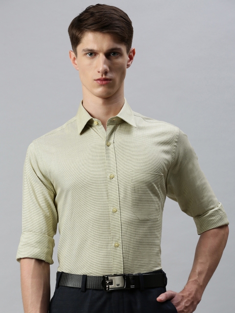 

Raymond Men Yellow Slim Fit Self Design Casual Shirt
