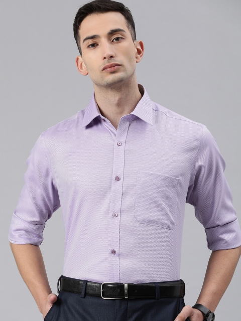 

Raymond Men Lavender Contemporary Fit Self Design Formal Shirt