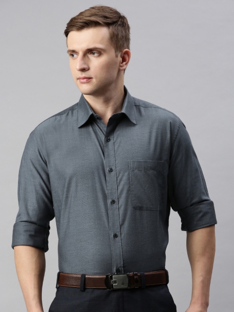 

Raymond Men Grey Slim Fit Solid Formal Shirt