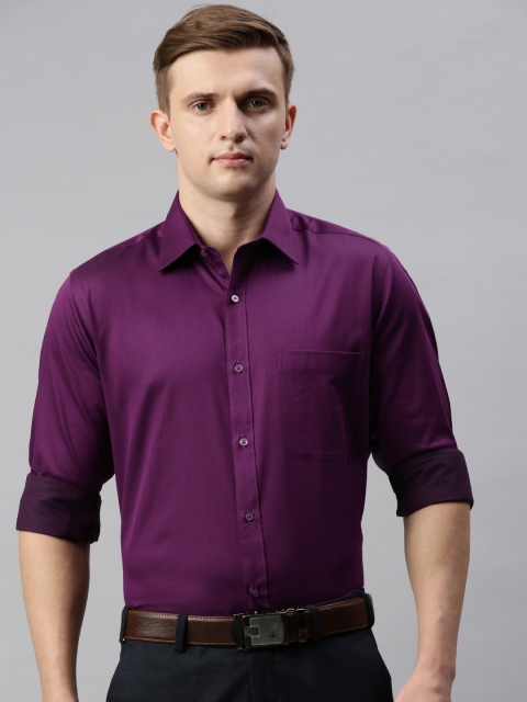 

Raymond Men Violet Slim Fit Solid Formal Shirt