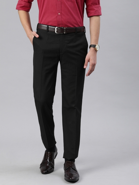 

Raymond Men Black Slim Fit Solid Formal Trousers