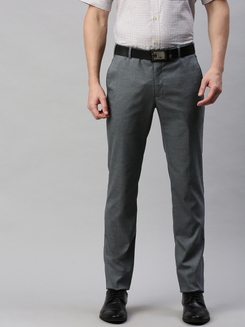 

Raymond Men Grey Slim Fit Solid Formal Trousers