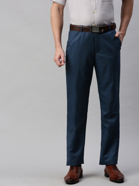 

Park Avenue Men Blue Slim Fit Solid Regular Trousers