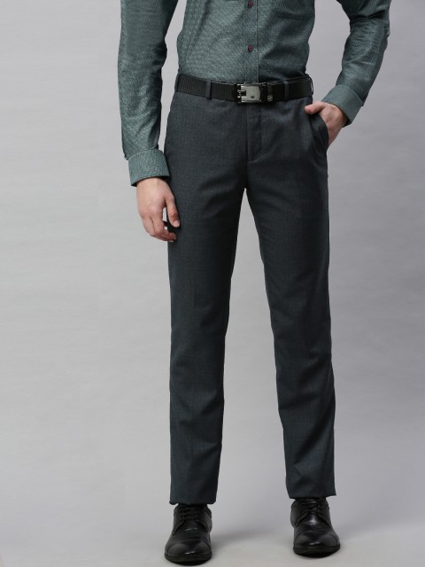 

Raymond Men Grey Slim Fit Solid Regular Trousers