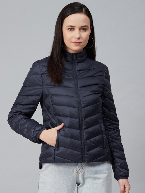 

Marks & Spencer Women Navy Blue Solid Padded Down Jacket