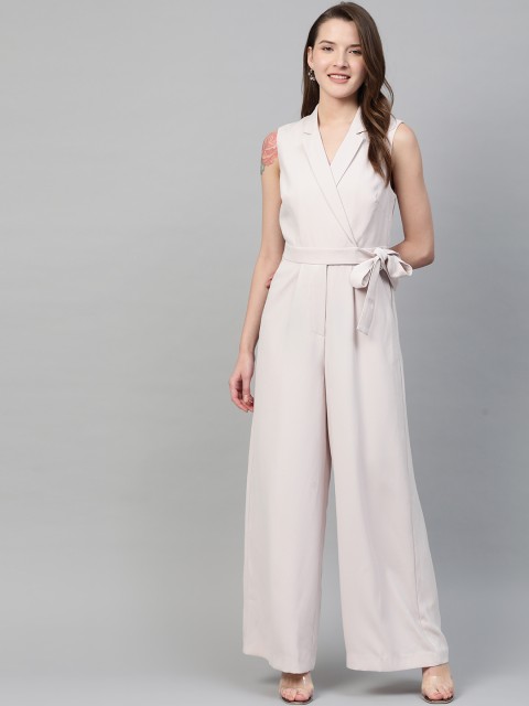 

Marks & Spencer Women Beige Solid Basic Jumpsuit