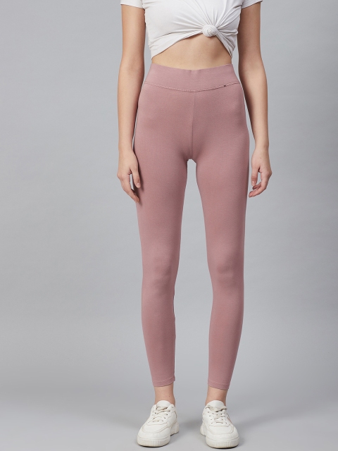 

Marks & Spencer Women Mauve Solid Leggings