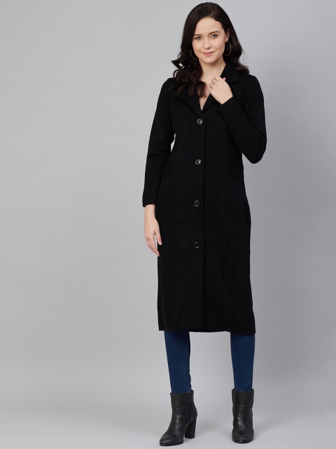

Cayman Women Black Solid Longline Cardigan Sweater