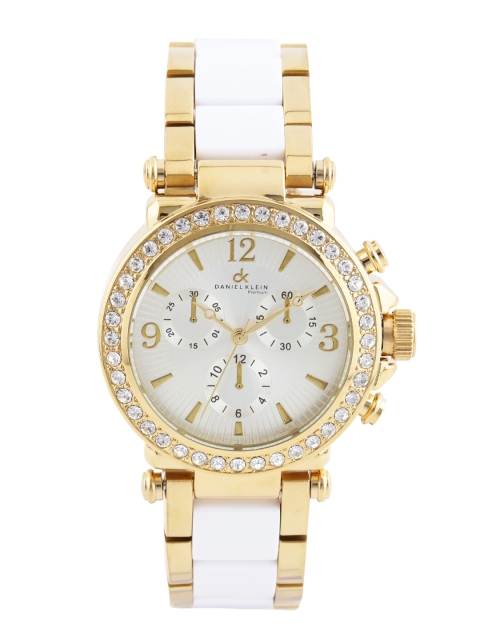 

Daniel Klein Premium Women Silver-Toned Embellished Dial Watch DK10380-1