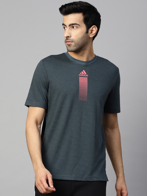 

ADIDAS Men Charcoal Grey Activated Tech Training T-shirt