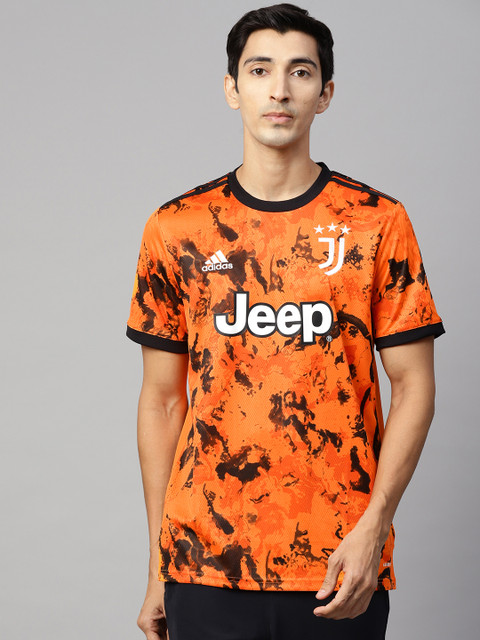 

ADIDAS Men Orange & Black Printed Juventus Third Football Jersey