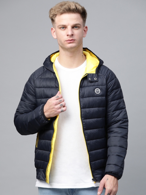 

U.S. Polo Assn. Men Navy Blue Solid Hooded Puffer Jacket