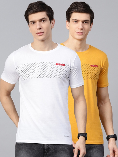 

Van Heusen Men Pack of 2 Printed T-Shirts, White