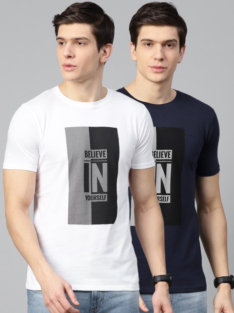 

Van Heusen Men Pack of 2 Printed T-Shirts, White