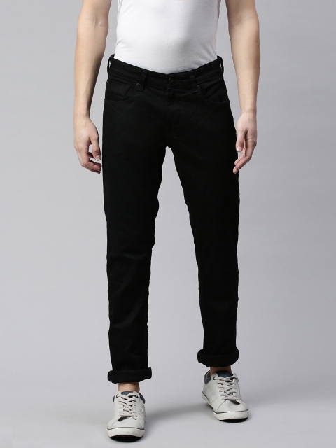 

SPYKAR Men Black Rover Regular Fit Low-Rise Clean Look Stretchable Jeans