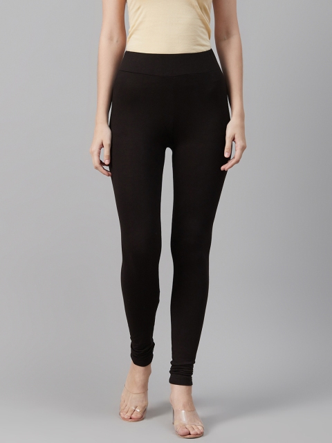 

Biba Women Black Solid Ankle Length Leggings