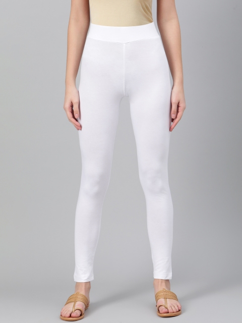 

Biba Women White Solid Leggings