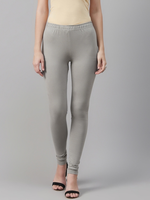 

Biba Women Grey Solid Churidar Length Leggings