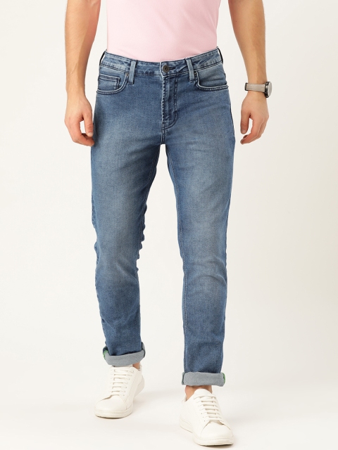 

United Colors of Benetton Men Blue Skinny Fit Mid-Rise Clean Look Stretchable Jeans