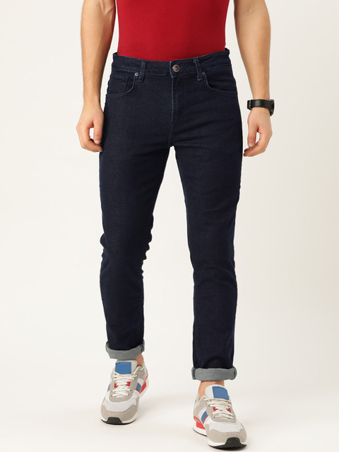 

United Colors of Benetton Men Navy Blue Skinny Fit Mid-Rise Clean Look Stretchable Jeans