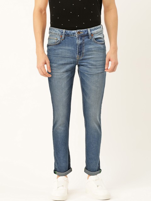 

United Colors of Benetton Men Blue Skinny Fit Mid-Rise Clean Look Stretchable Jeans