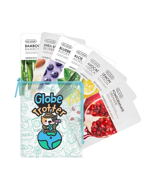 

The Face Shop Pack of 7 Globe Trotter Mask Sheets, Blue