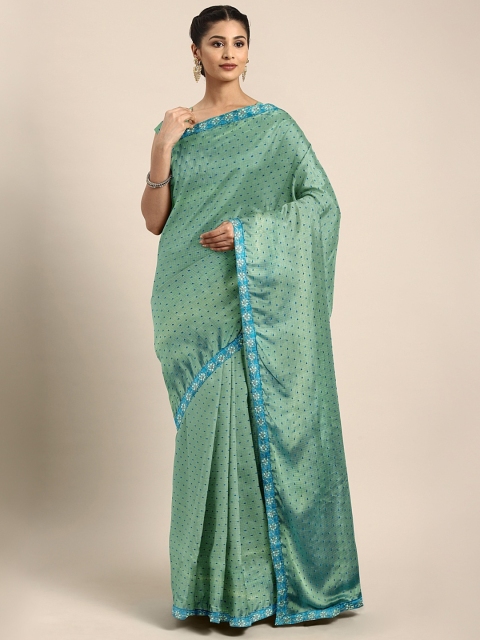 

KALINI Sea Green Woven Design Silk Blend Saree