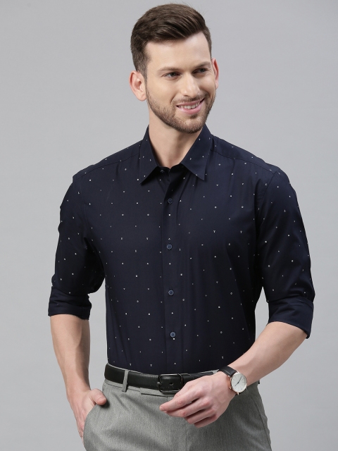

Arrow New York Men Blue Slim Fit Printed Casual Shirt
