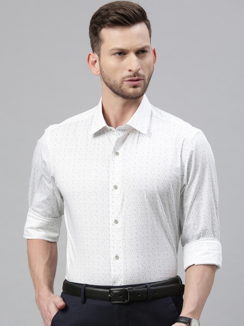 

Arrow New York Men White Slim Fit Printed Casual Shirt