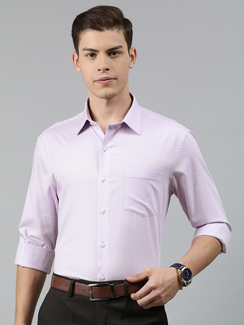 

Arrow Men Purple Slim Fit Self Design Formal Shirt