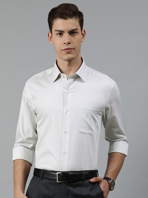 

Arrow Men Grey Slim Fit Self Design Formal Shirt