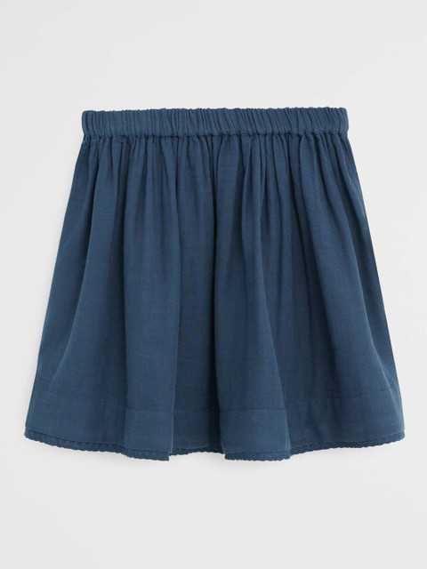 

Mango Kids Girls Navy Blue Solid Flared Skirt